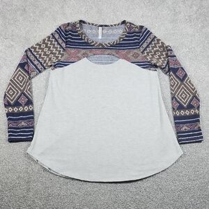 Watermelon Trendy Stylish Multicolor Blouse Long Sleeve Women's Top Size Medium